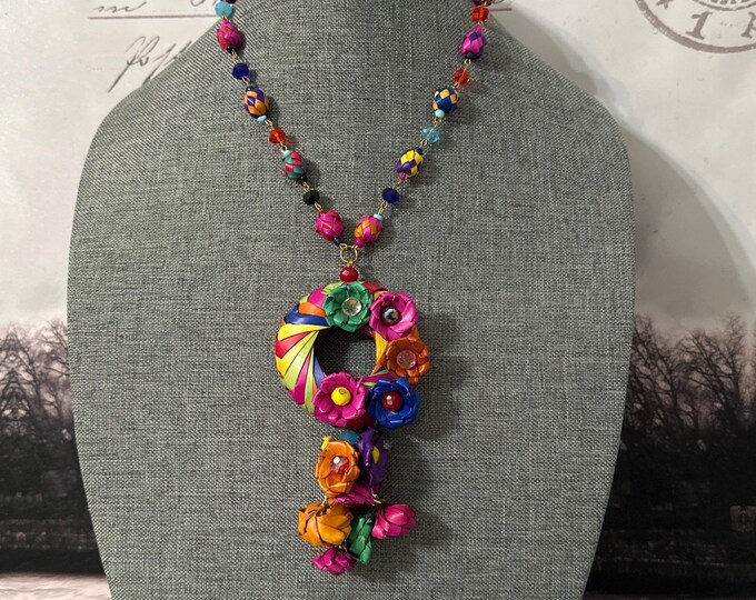 Palm Corbatero Necklace with Earrings