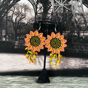 Sun flower earrings