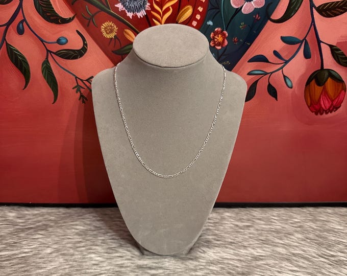 925 silver Figaro style chain 18 inches