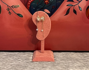 Long Crystal Flower Earrings