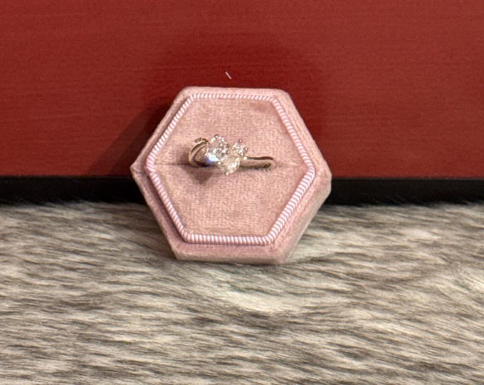 Zirconia ring in 925 silver, size 9