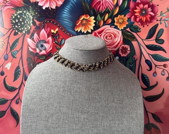 Crystal choker, earring, and bracelet set