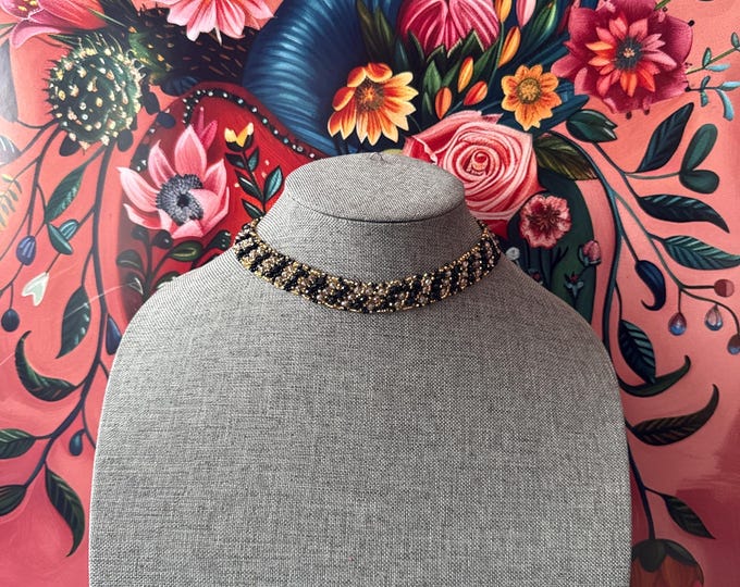 Crystal choker, earring, and bracelet set