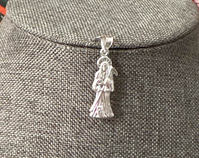 Pendant of the Holy Death in 925 silver