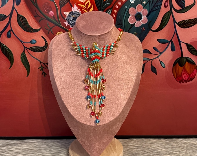Handmade hummingbird necklace
