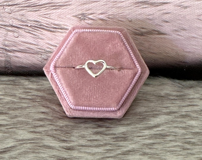 Heart ring in 925 silver size 10