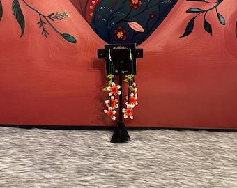 flower waterfall earrings