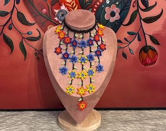 Mini bloemen waterval ketting