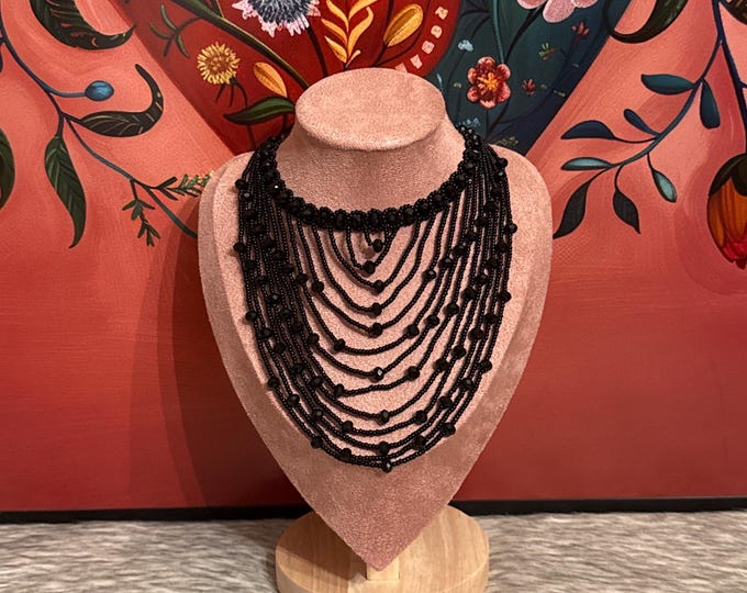 Crystal waterfall necklace, earrings, and bracelet set