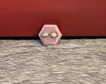 Flower earrings in gold plated