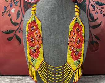 Floral-inspired necklace, earring, and bracelet set