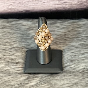Crystal rhombus ring
