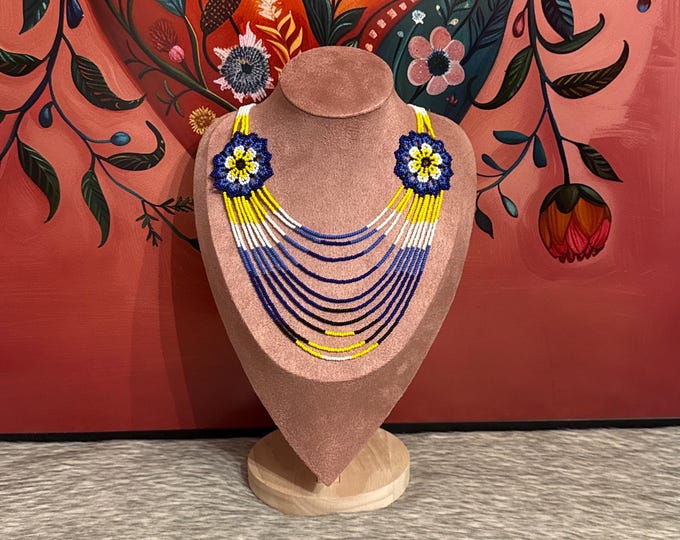 Handmade necklace and earring set