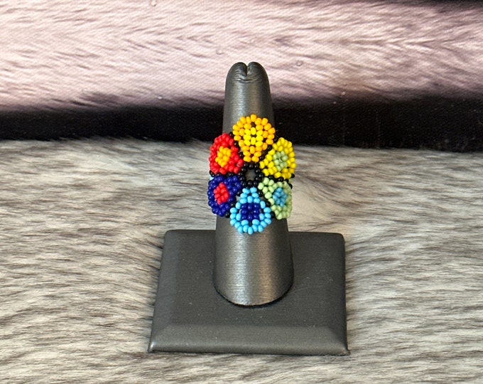 Huichol flower ring