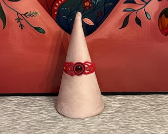 Bracelet woven with amber