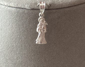 Small pendant of the Holy Death in 925 silver