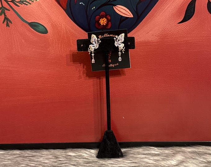 Crystal Butterfly Earrings