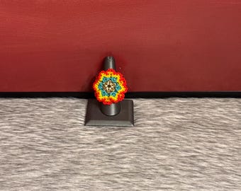 Peyote flower rings