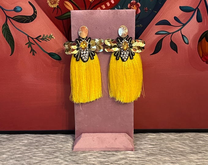 Handmade fly earrings