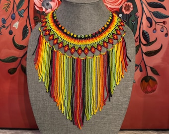 Aztec traditional necklace, earrings and bracelet set