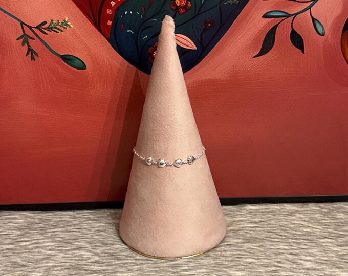 Silver heart bracelet