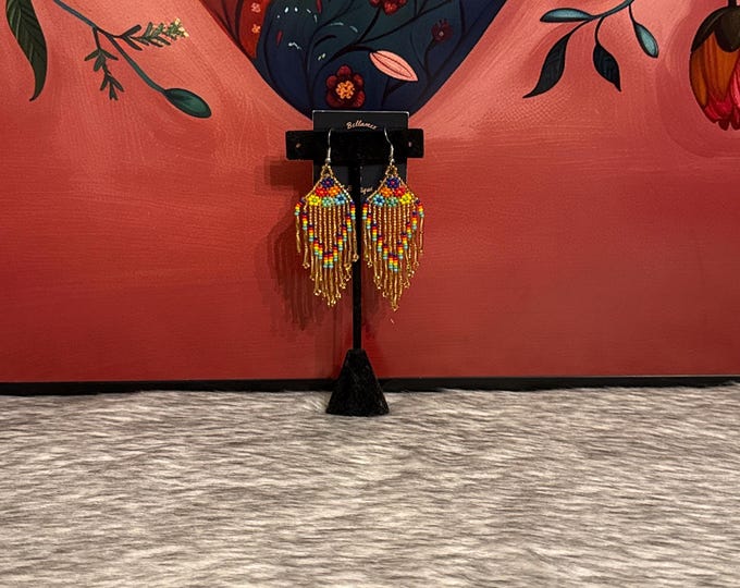 Bohemian flower earrings