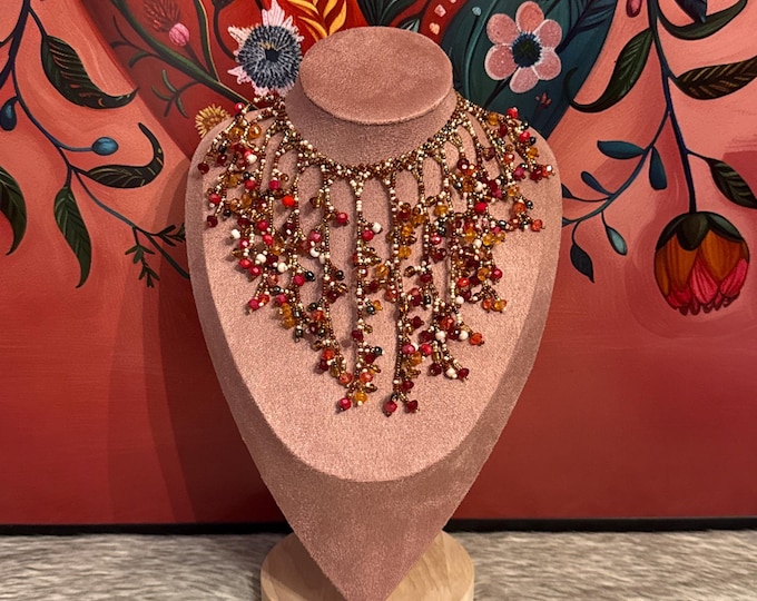 Roots necklace with earrings and bracelet set