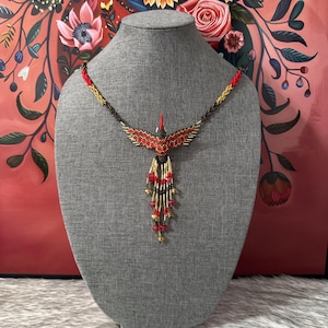 Handmade hummingbird necklace