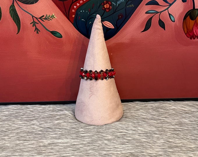 handmade bracelet with Czech crystal