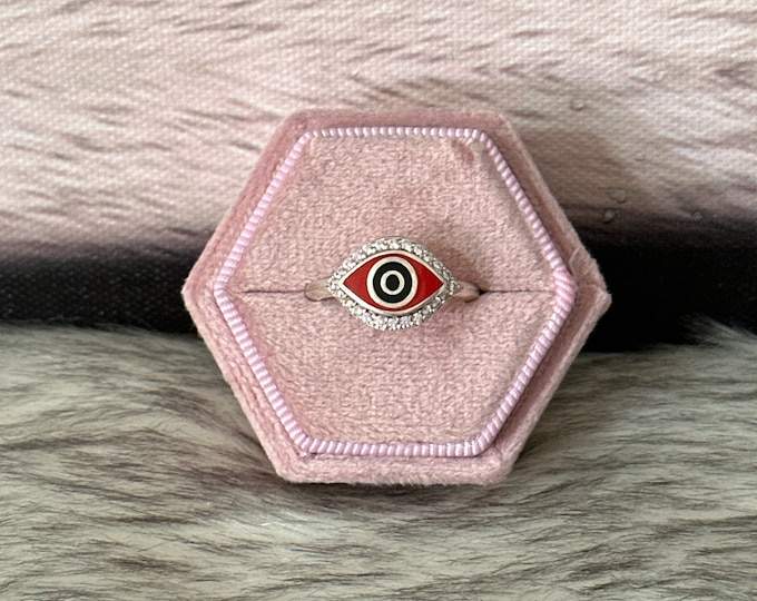 Eye ring in 925 silver size 6.5