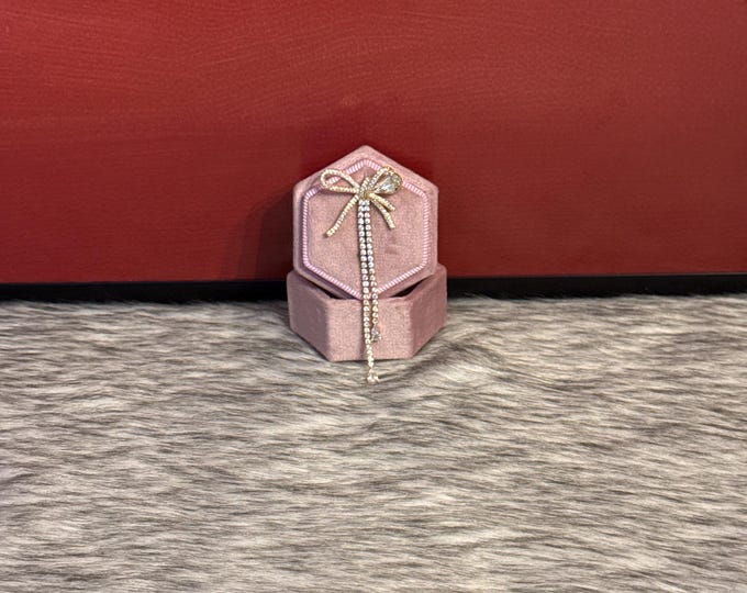 Crystal bow earrings