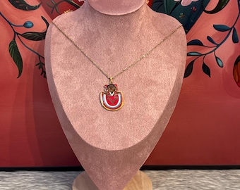 Necklace with Mexican doll pendant