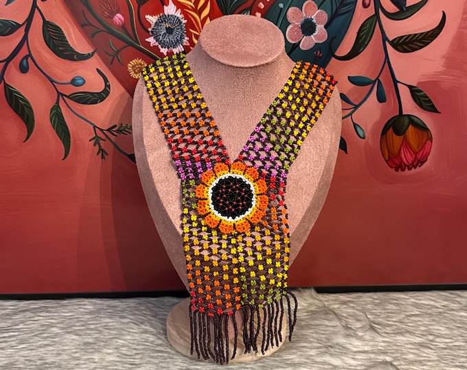 Long tie necklace set with earrings and bracelet