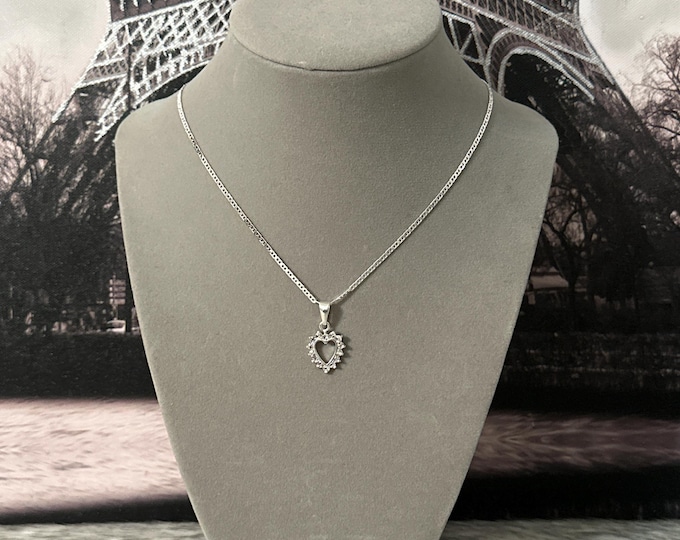 crystal heart choker necklace