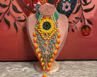 Sunflower petal necklace