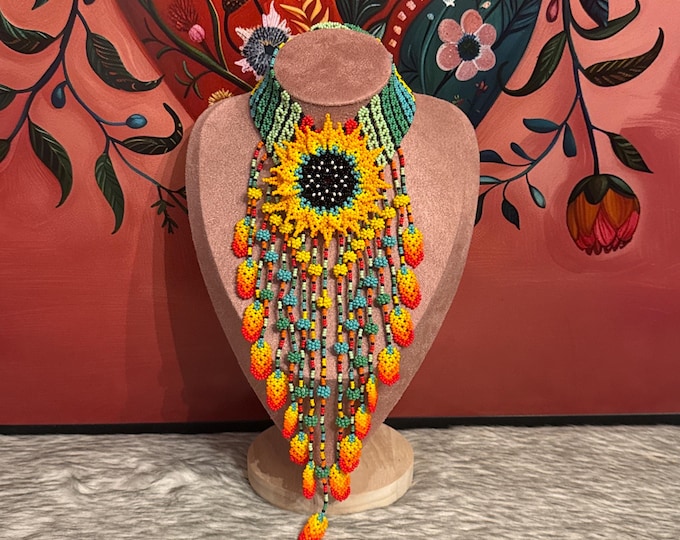 Sunflower petal necklace
