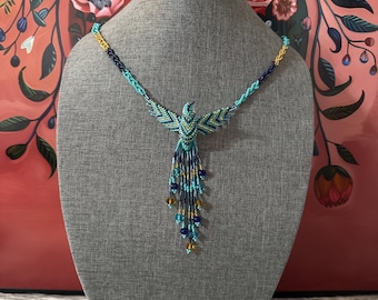 Handmade hummingbird necklace