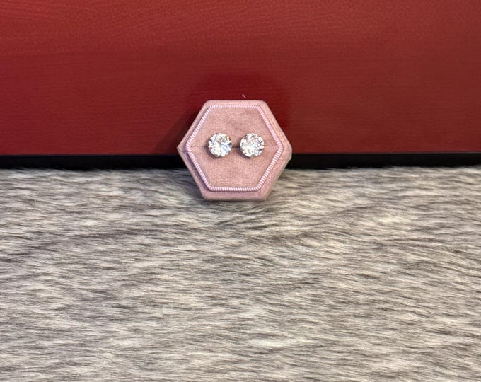 Solitaire earrings in 925 silver