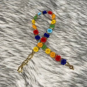 Pulseras tobilleras de cristal