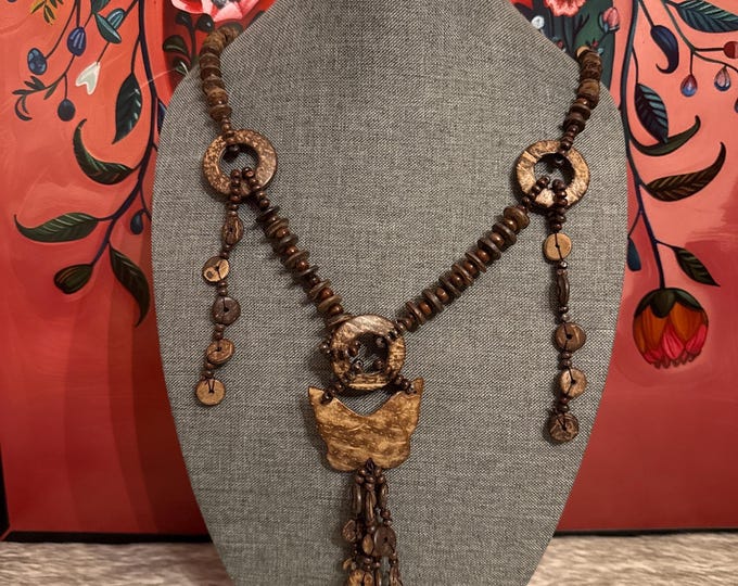 Organic necklace and earring set