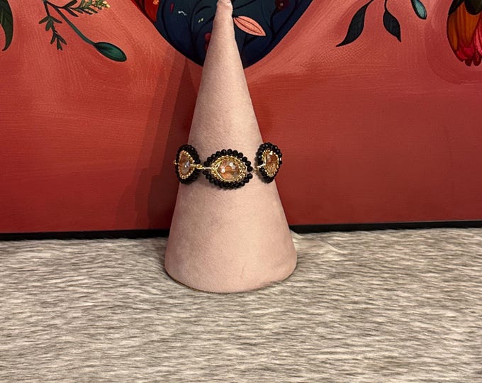 Crystal bracelet and earring set