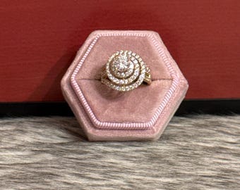 Spiral engagement ring size 6