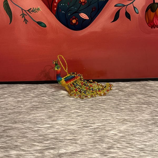 Peacock keychain