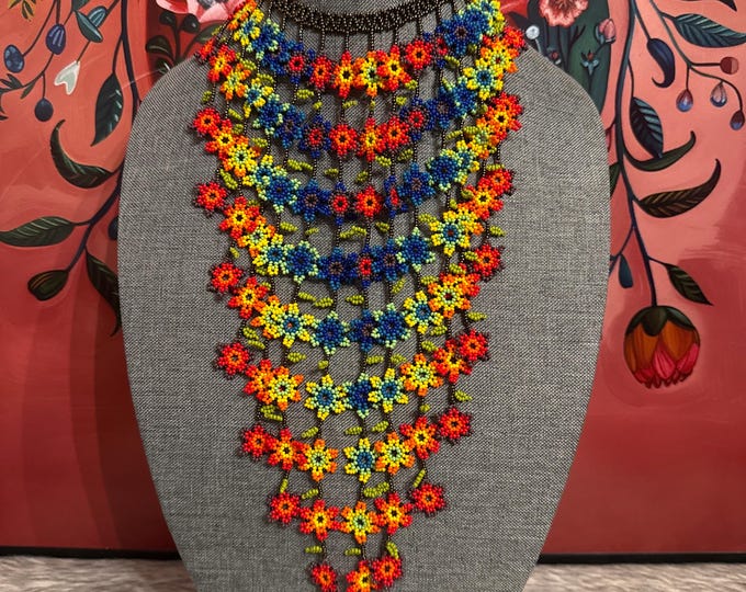 Flower waterfall necklace