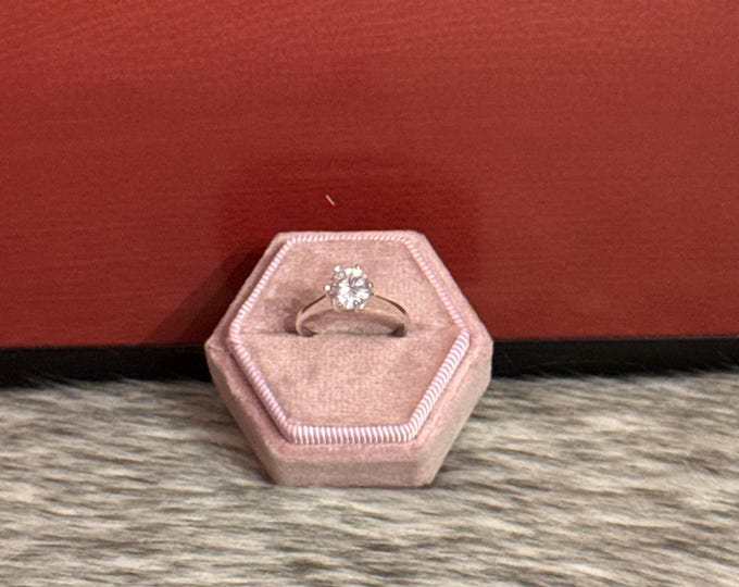 Solitaire ring in 925 silver, sizes 7 and 8