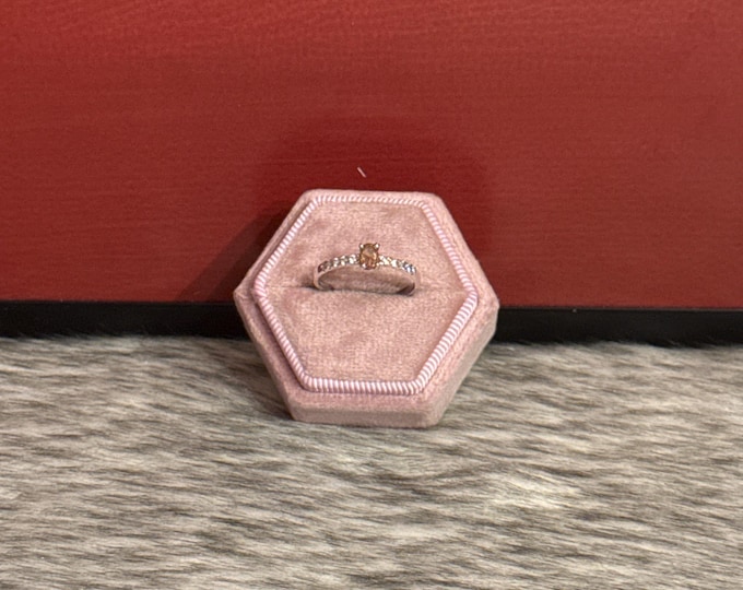 Solitaire promise or engagement ring, size 7.5