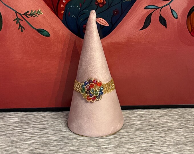 flower button bracelet