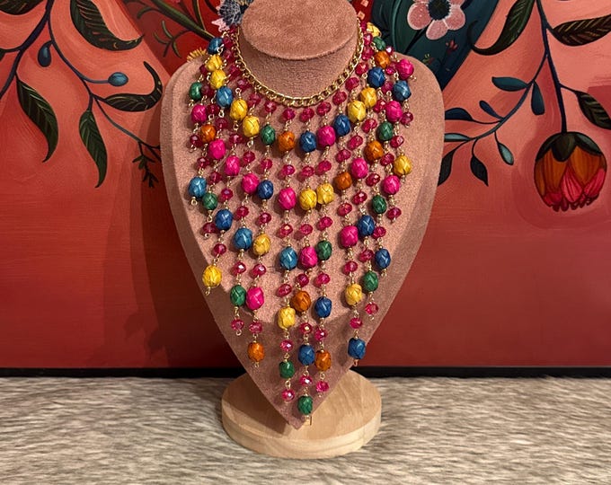 Barrel necklace and earring set