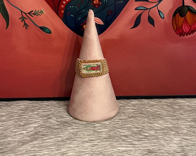 Macrame Bracelet Virgin of Guadalupe