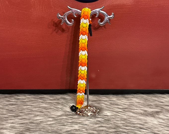 Huichol braided bracelet with crystals